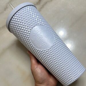 NWT STARBUCKS • White Studded Tumbler 24 oz.